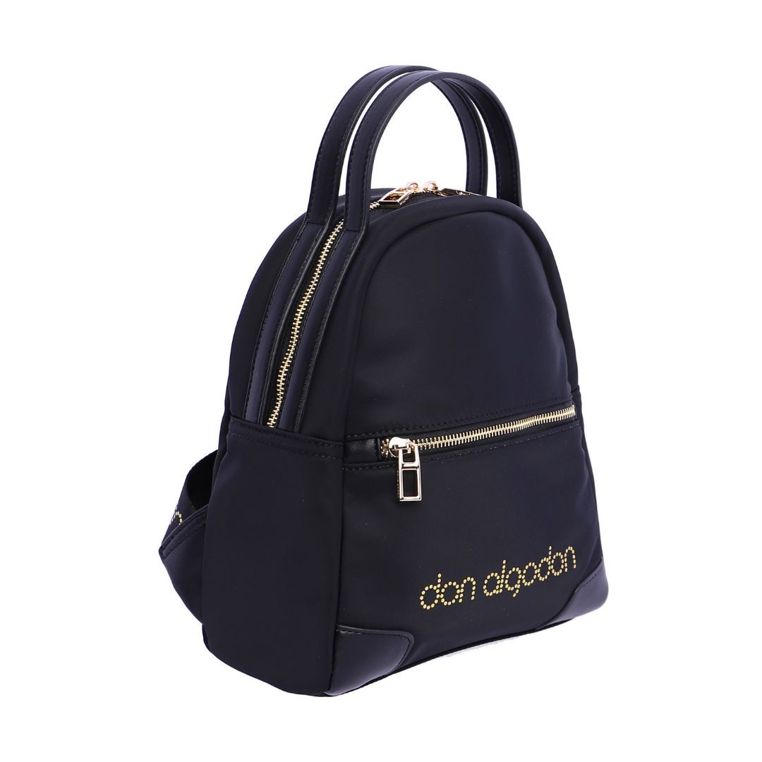 Mochila de tela negra de Don Algodon lateral Mochila de tela negra de Don Algodon lateral