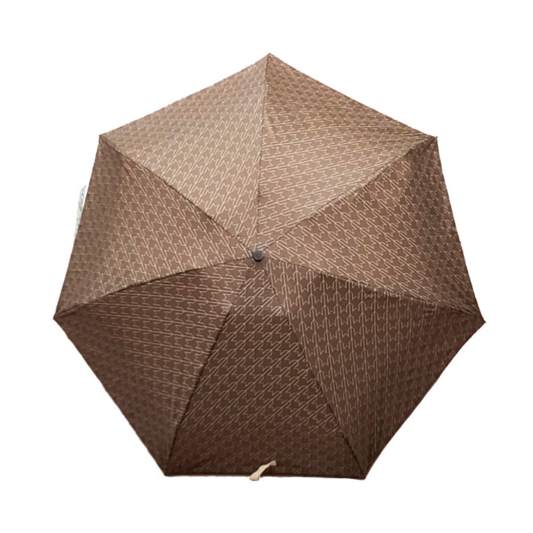 Paraguas Cacharel plegable mini marrón abierto