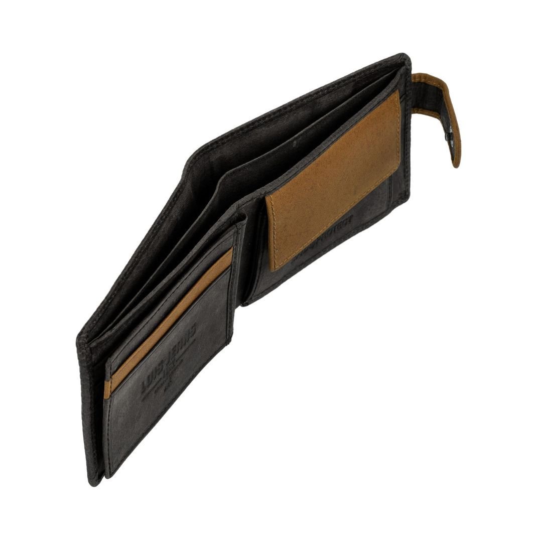 Cartera Lois hombre interior negra de piel