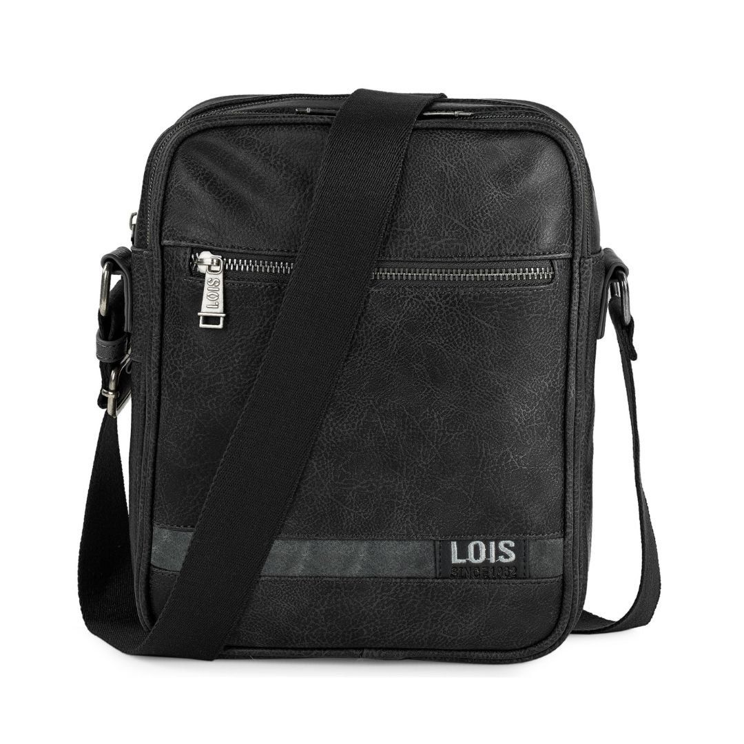Bandolera de hombre Lois negra 310226 frontal
