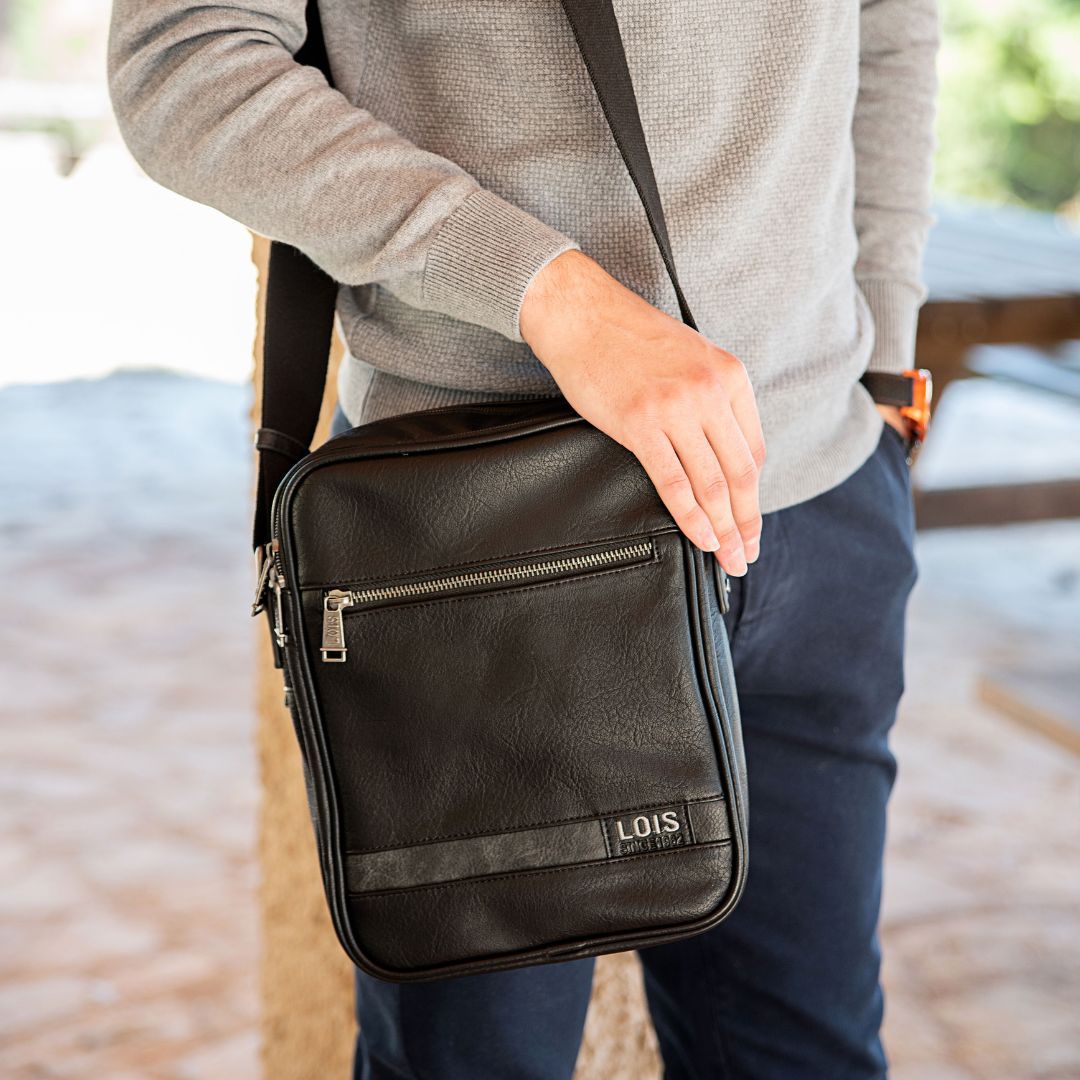 Bandolera de hombre Lois negra 310226 probada