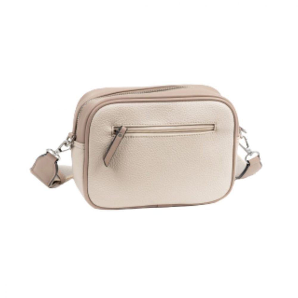 Bolso bandolera de mujer pequeño beige de Matties trasera