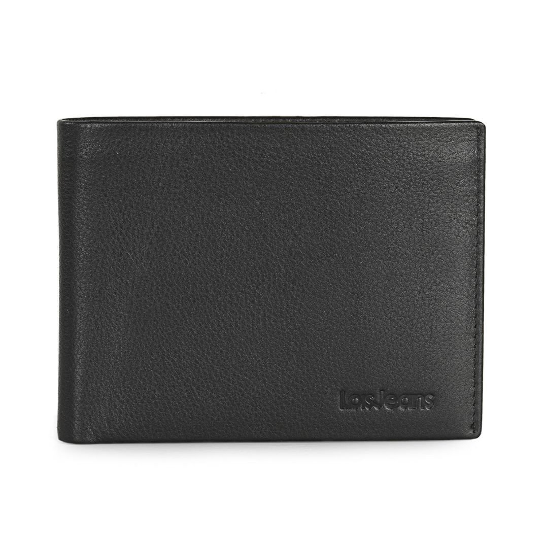 Cartera de piel hombre Lois tipo americano negra frontal Cartera de piel hombre Lois tipo americano negra frontal