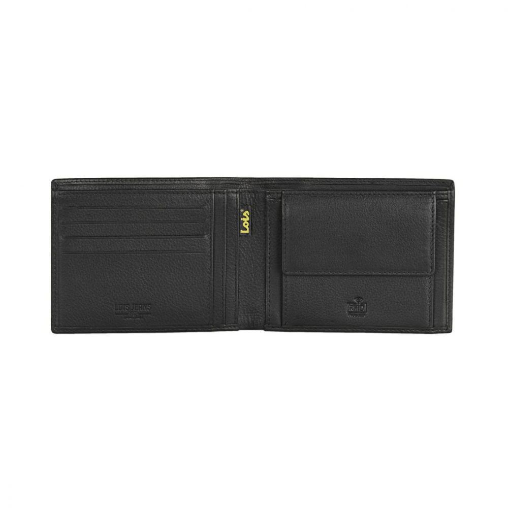 Cartera de piel hombre Lois tipo americano negra interior