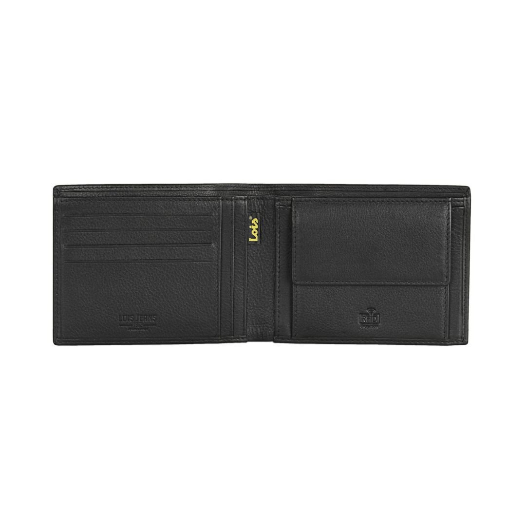 Cartera de piel hombre Lois tipo americano negra interior Cartera de piel hombre Lois tipo americano negra interior