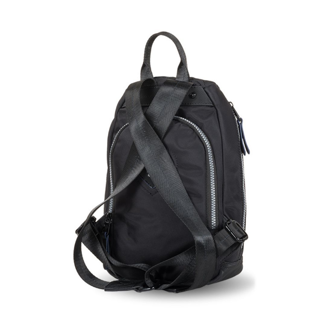 Mochila antirrobo de tela Ventis negra trasera