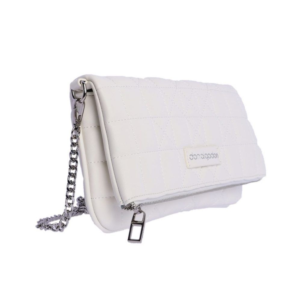 Bolso bandolera acolchado Don Algodon blanco lateral