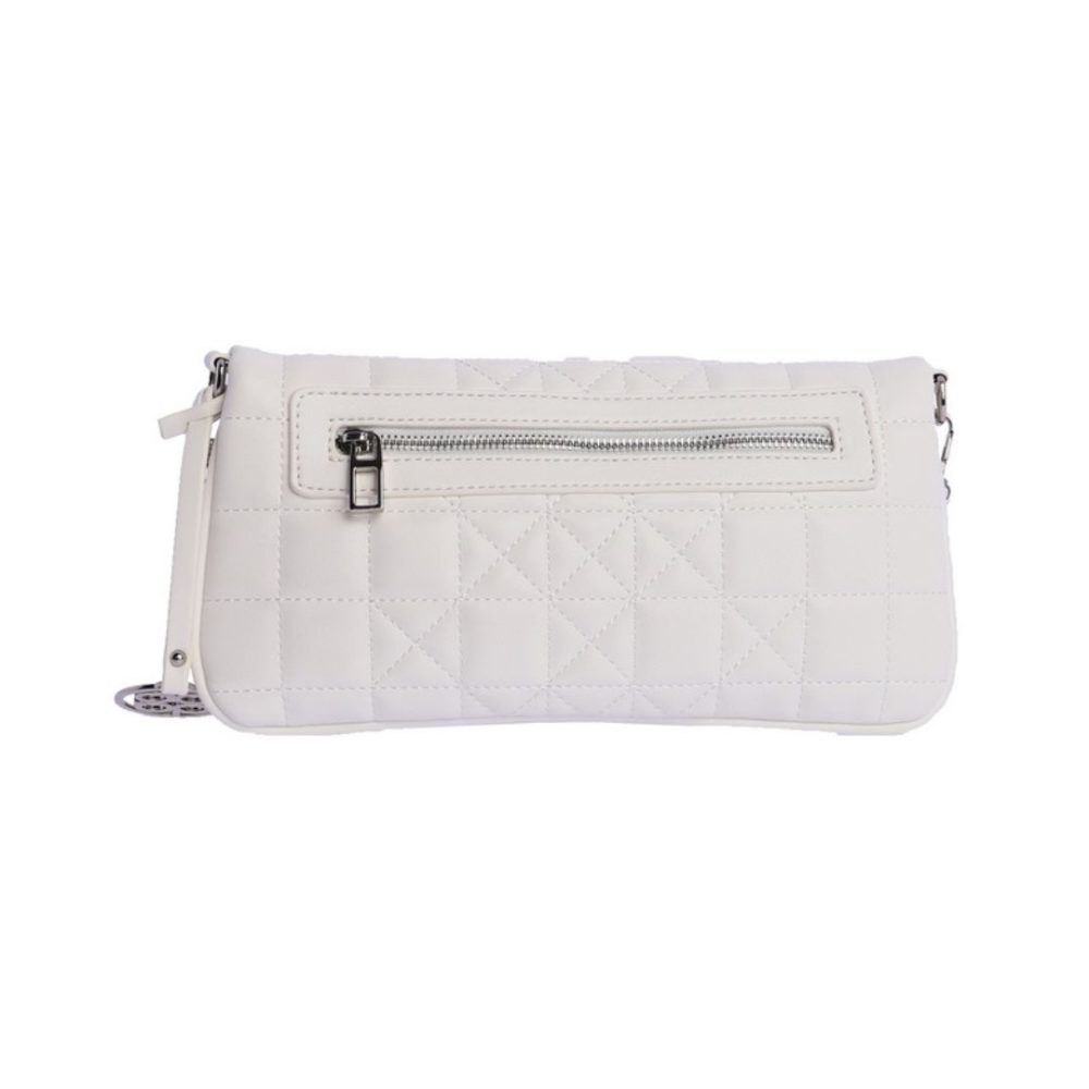 Bolso bandolera acolchado Don Algodon blanco trasera