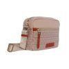 Bolso bandolera beige don algodon lateral