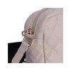 Bolso acolchado con bandolera Don Algodon marfil detalle de crenallera Bolso acolchado con bandolera Don Algodon marfil detalle de crenallera