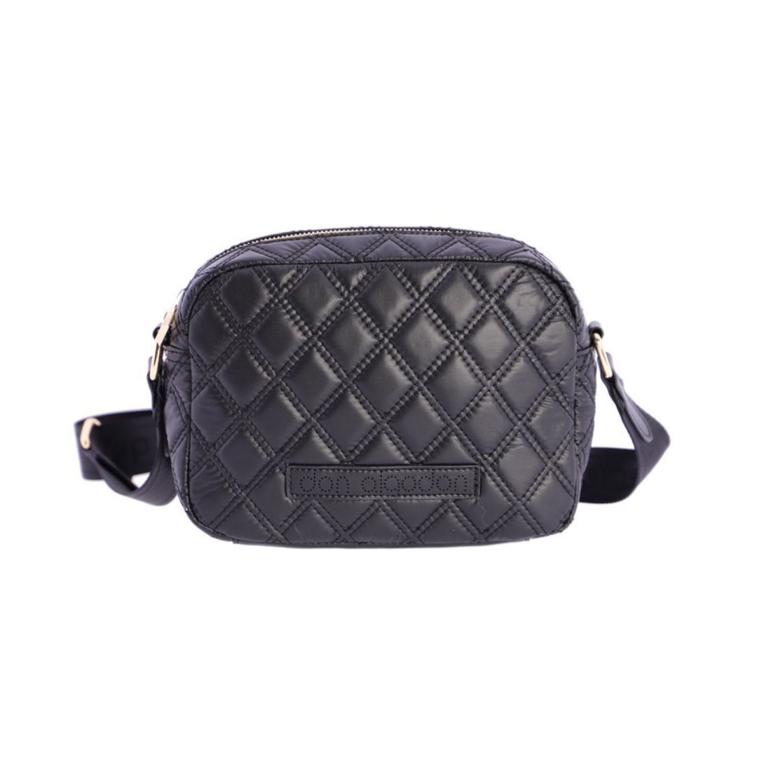 Bolso acolchado con bandolera Don Algodon negro Bolso acolchado con bandolera Don Algodon negro