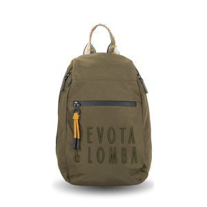Mochila antirrobo de tela Devota y Lomba con logo verde