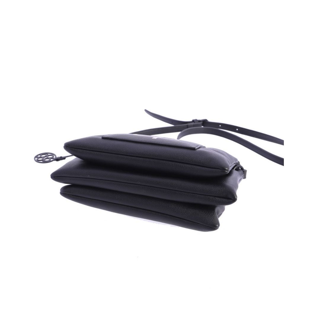 Bolso bandolera Don Algodon triple compartimento negro detalle de compartimentos Bolso bandolera Don Algodon triple compartimento negro detalle de compartimentos