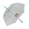 Paraguas largo transparente Mr. Wonderful Aquí debajo siempre es viernes abierto lateral Paraguas largo transparente Mr. Wonderful Aquí debajo siempre es viernes abierto lateral