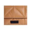 Bolso Don Algodón acolchado con solapa camel detalle del logo Bolso Don Algodón acolchado con solapa camel detalle del logo