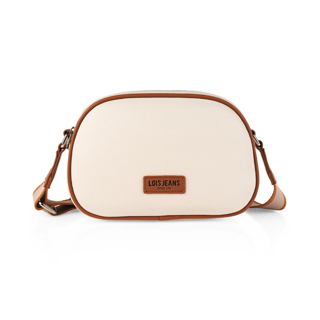 Bolso bandolera doble compartimento Lois beige Bolso bandolera doble compartimento Lois beige