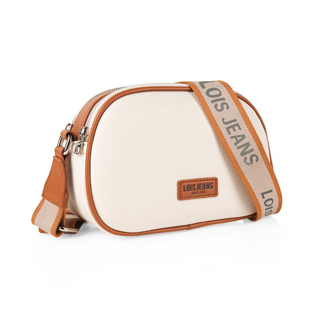 Bolso bandolera doble compartimento Lois detalle de bandolera Bolso bandolera doble compartimento Lois detalle de bandolera