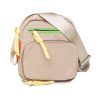Bolso bandolera de nylon Tantrend beige frontal