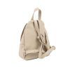 Mochila con solapa mujer Matties beig trasera