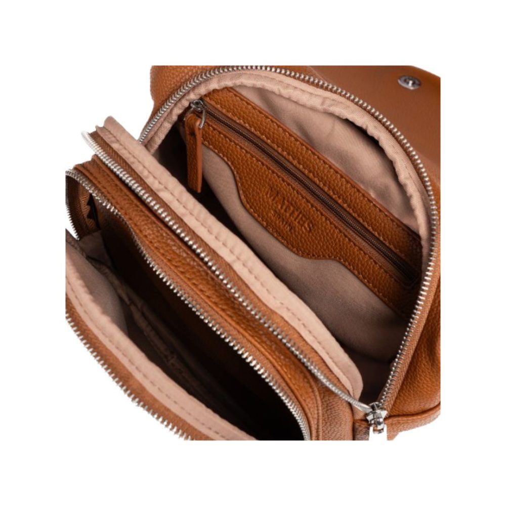 Mochila con solapa mujer Matties color cuero interior