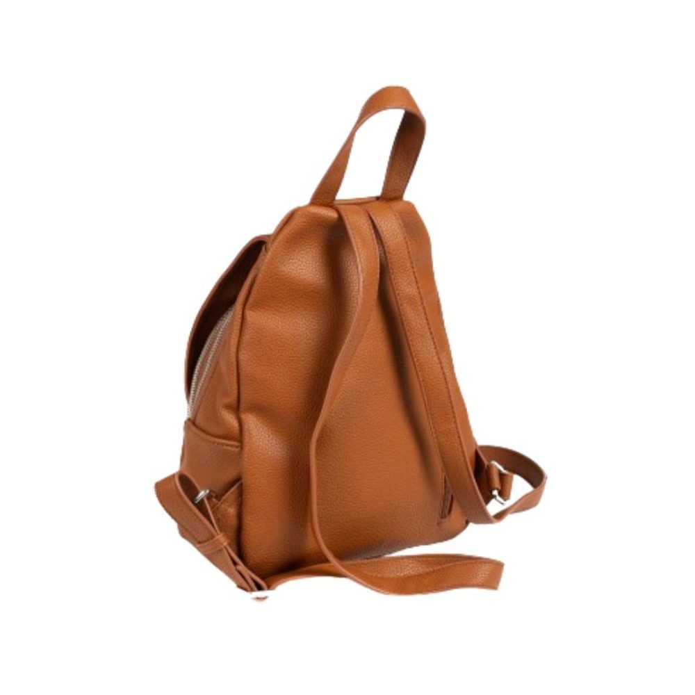 Mochila con solapa mujer Matties color cuero trasera
