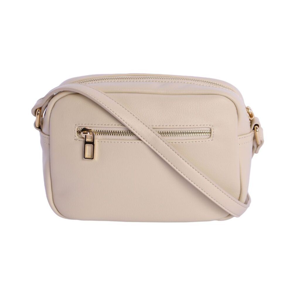 Bolso beige acolchado don algodón trasera