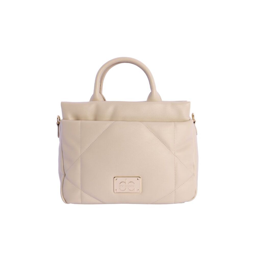 Bolso beige de mano Don Algodon frontal