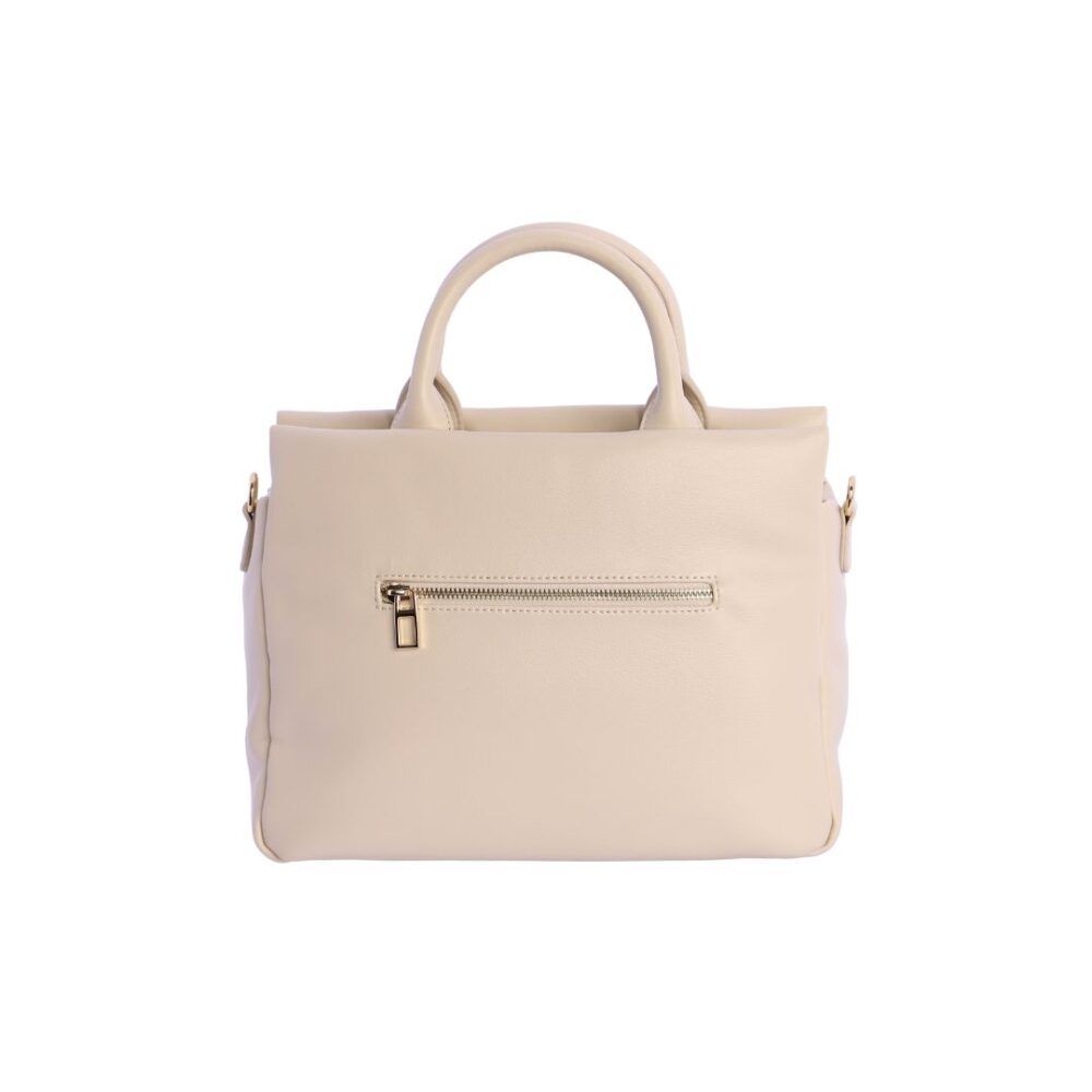 Bolso beige de mano Don Algodon trasera