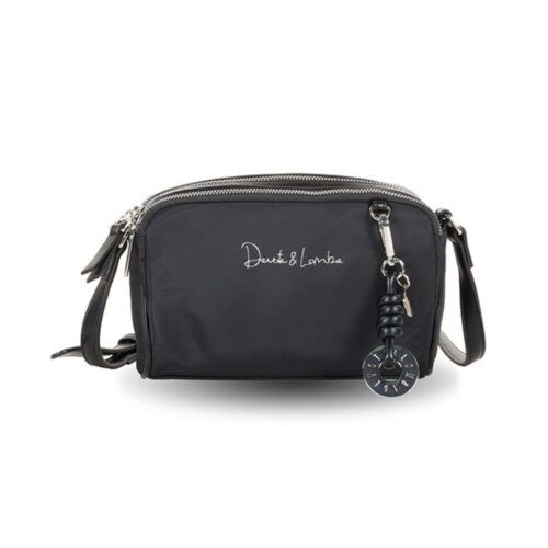 Bolso pequeño negro Devoya y Lomba frontal