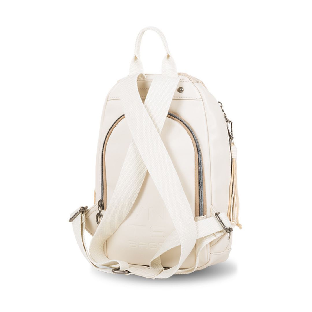 Mochila antirrobo Ventis beige trasera Mochila antirrobo Ventis beige trasera