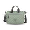 Bolso de mano Devota y Lomba zig-zag verde frontal