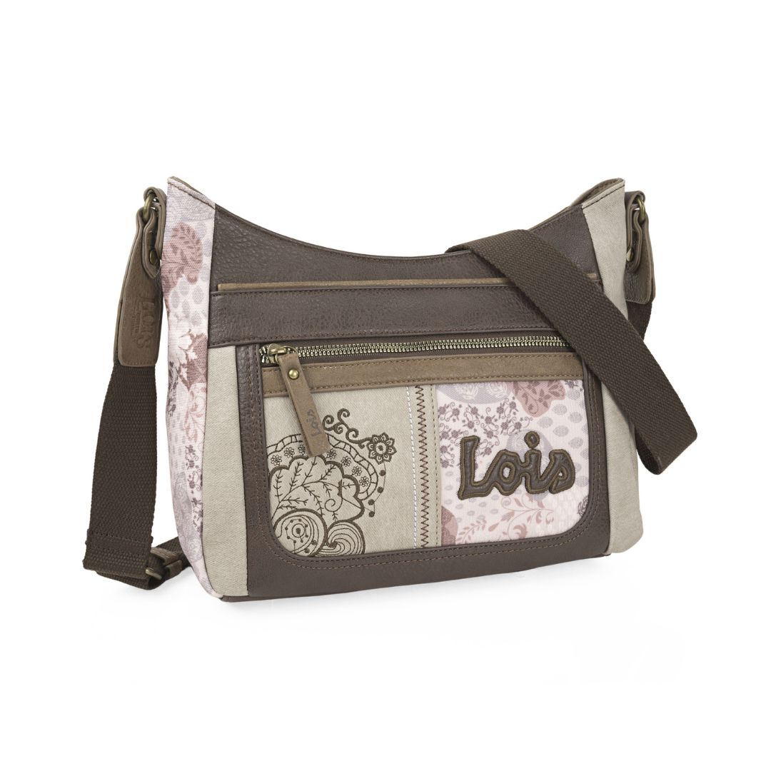 Bolso bandolera Lois mujer detalle de bolsillo delantero Bolso bandolera Lois mujer detalle de bolsillo delantero
