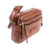 Bolso bandolera doble compartimento Matties color cuero lateral
