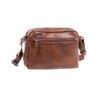 Bolso bandolera doble compartimento Matties color cuero trasera