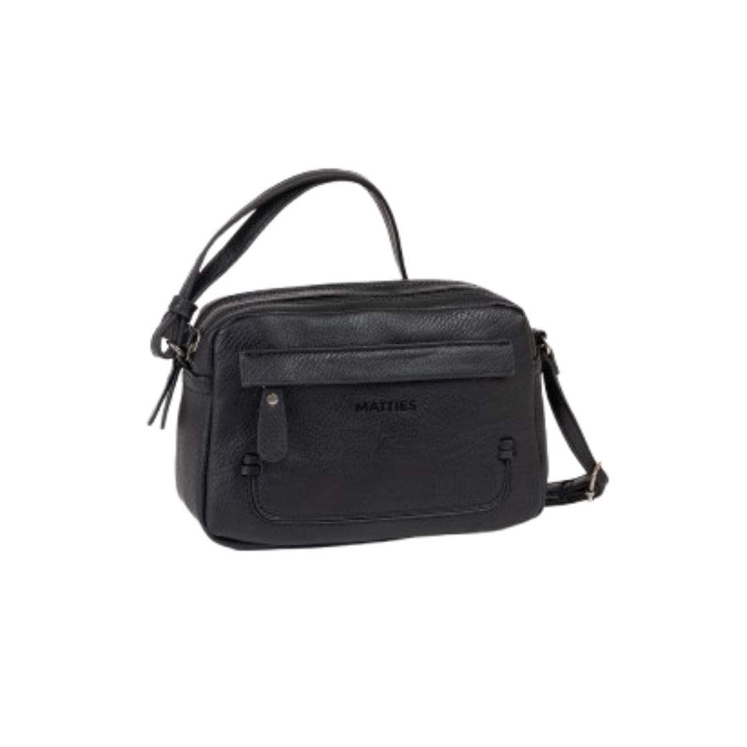 Bolso bandolera pequeño doble compartimento Matties color negro