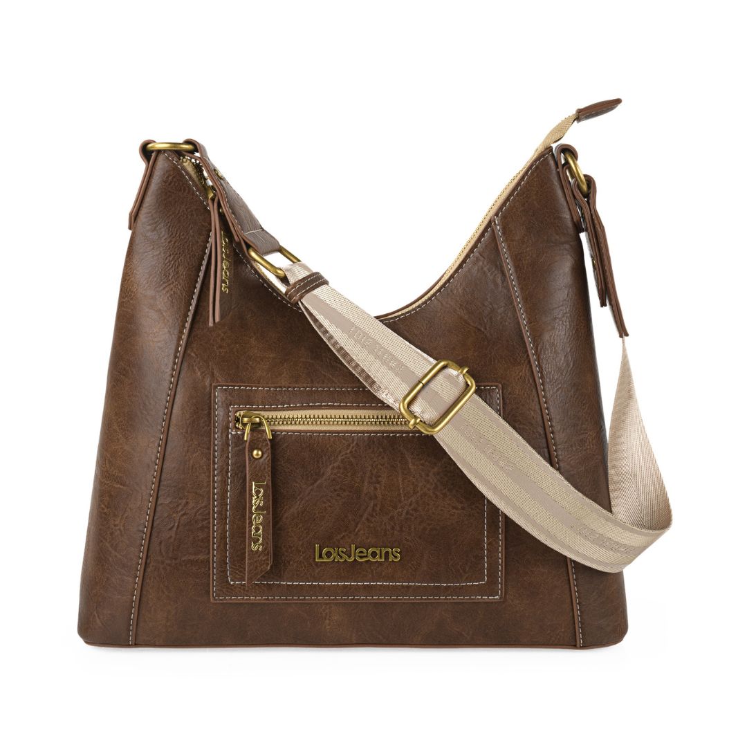 Bolso de hombro Lois marrón detalle de correa Bolso de hombro Lois marrón detalle de correa