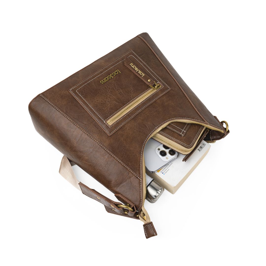 Bolso de hombro Lois marrón tumbado Bolso de hombro Lois marrón tumbado