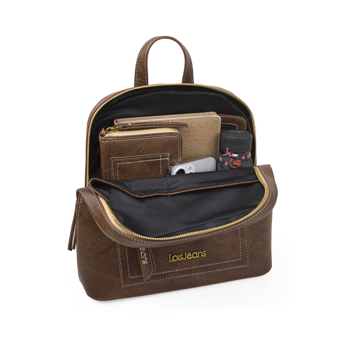 Mochila Lois marrón mujer capacidad Mochila Lois marrón mujer capacidad