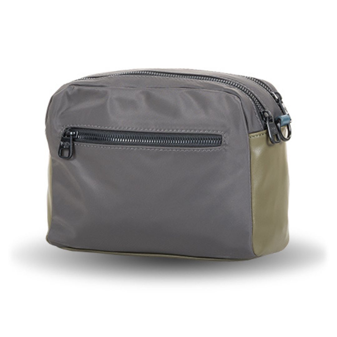 Bandolera acolchada doble Ventis gris trasera Bandolera acolchada doble Ventis gris trasera