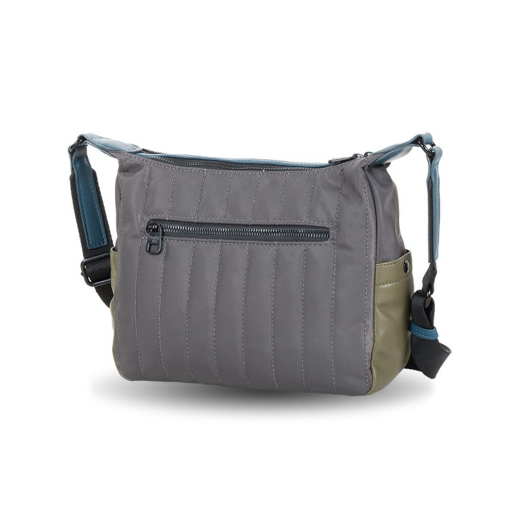 Bandolera acolchada multicolor Ventis gris trasera
