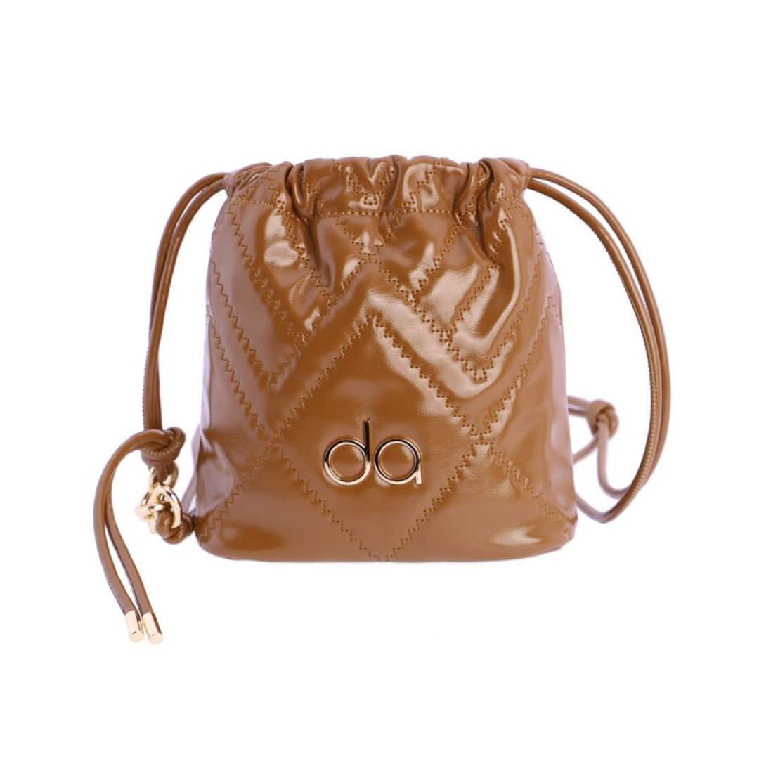 Bolso bandolera Don Algodon mujer camel frontal Bolso bandolera Don Algodon mujer camel frontal