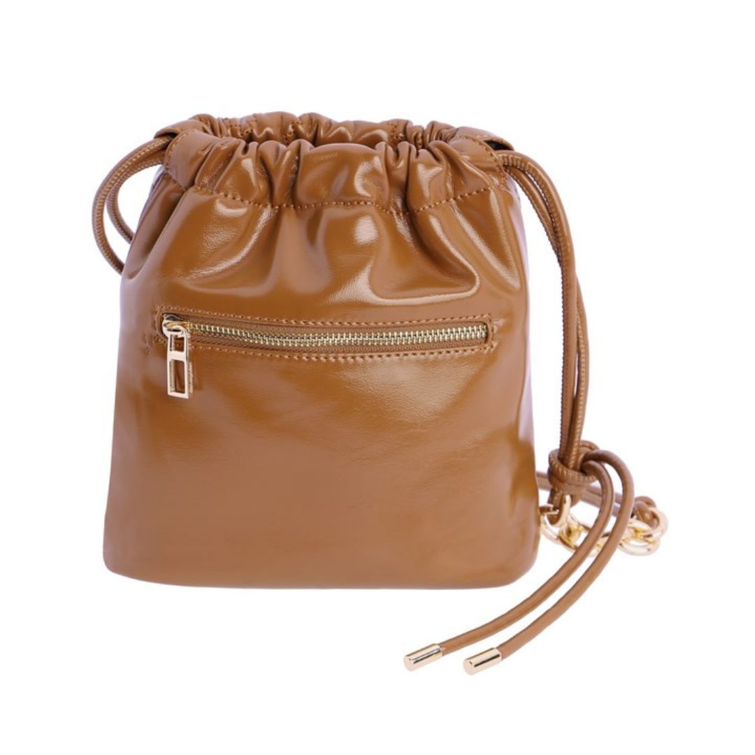 Bolso bandolera Don Algodon mujer camel trasera Bolso bandolera Don Algodon mujer camel trasera