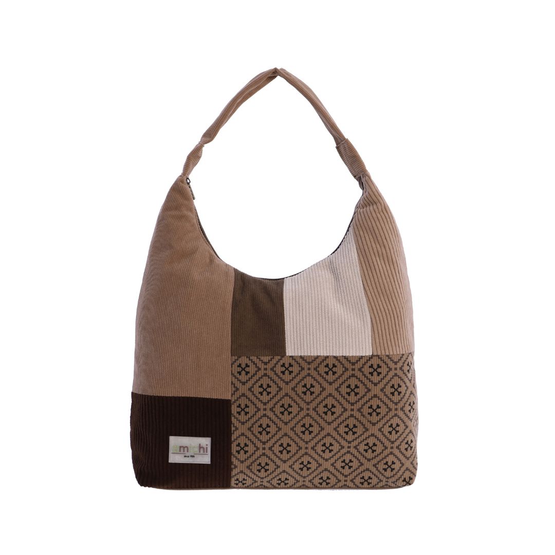 Bolso boho mujer Amichi en tonos tostados frontal Bolso boho mujer Amichi en tonos tostados frontal