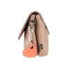 Bolso bandolera Lois con solapa beige lateral