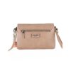 Bolso bandolera Lois con solapa beige trasera