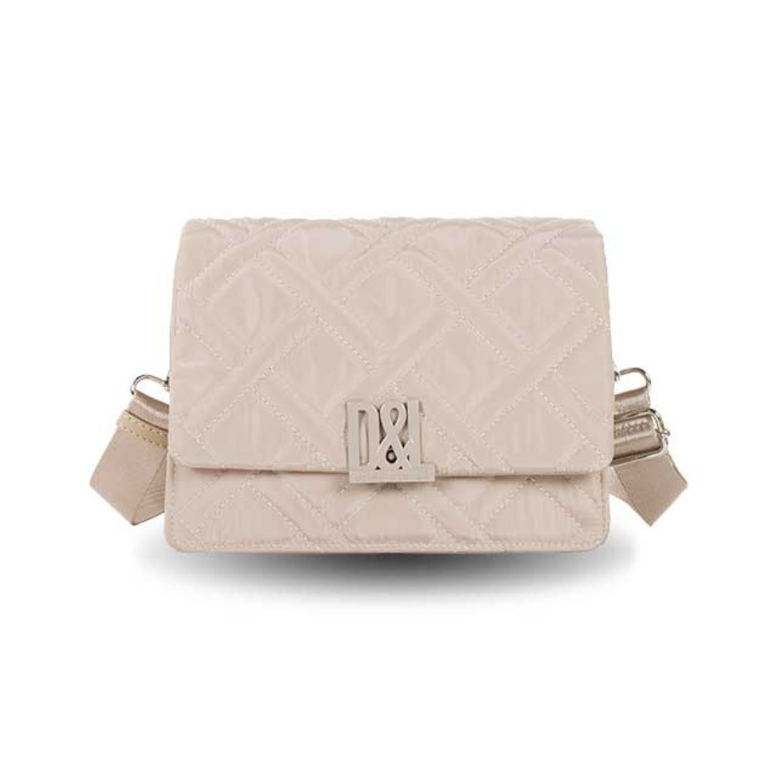 Bandolera Devota y Lomba con solapa arena frontal