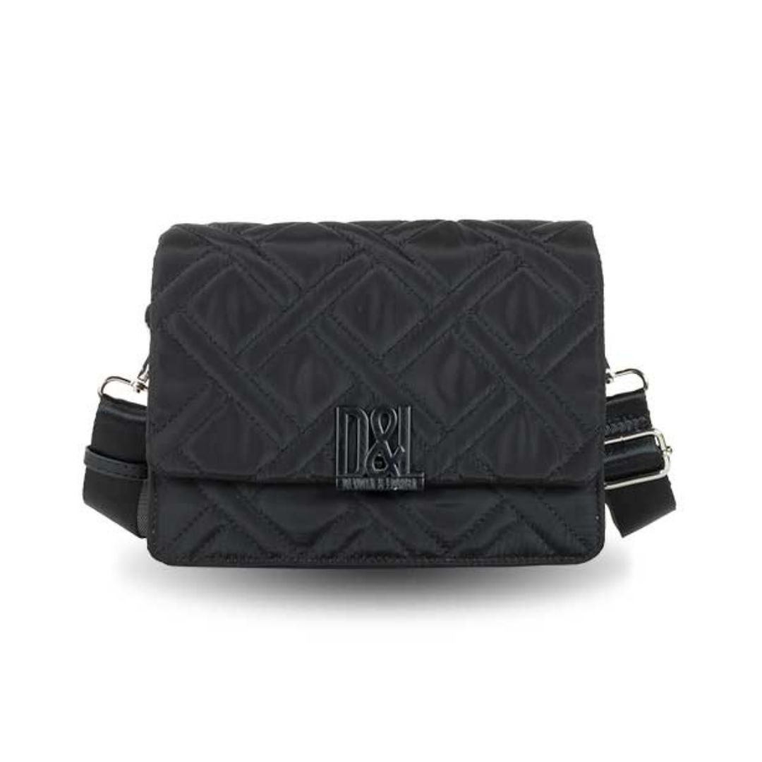 Bandolera Devota y Lomba con solapa negro frontal