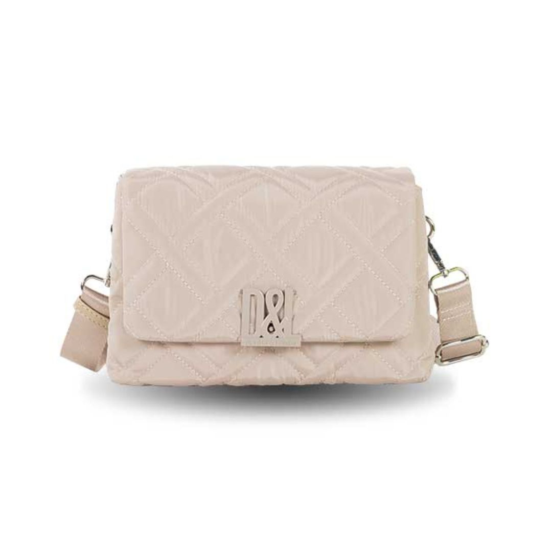 Bandolera con solapa Devota y Lomba arena frontal