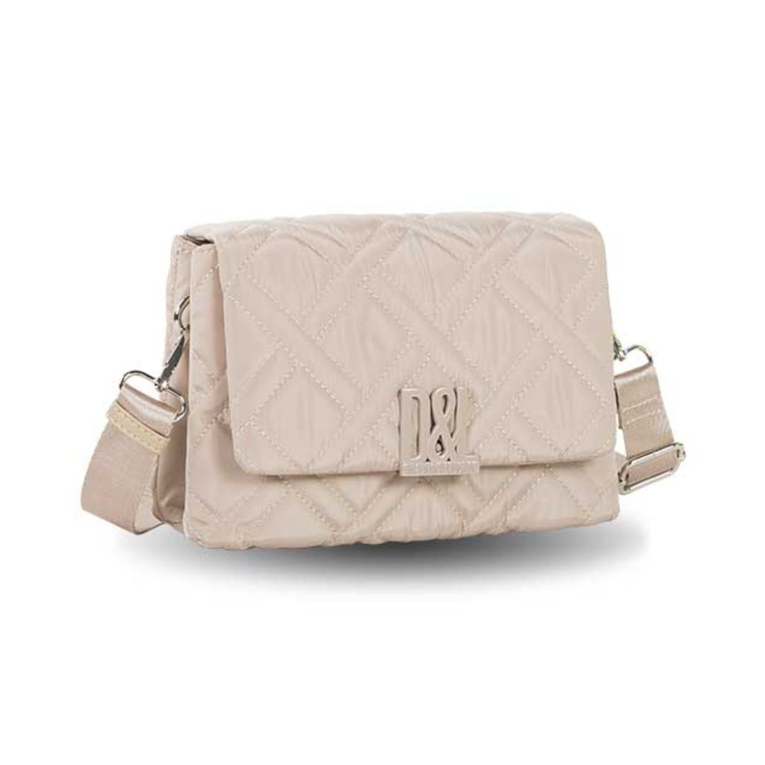 Bandolera con solapa Devota y Lomba arena lateral