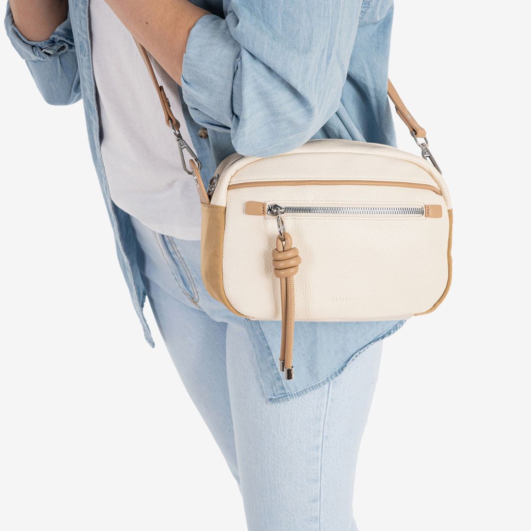 Bolso bandolera camel Matties probado Bolso bandolera camel Matties probado
